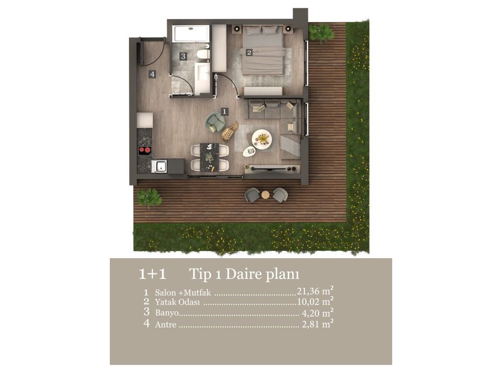 Квартира в Измире, Турция, 47 м² - фото 18