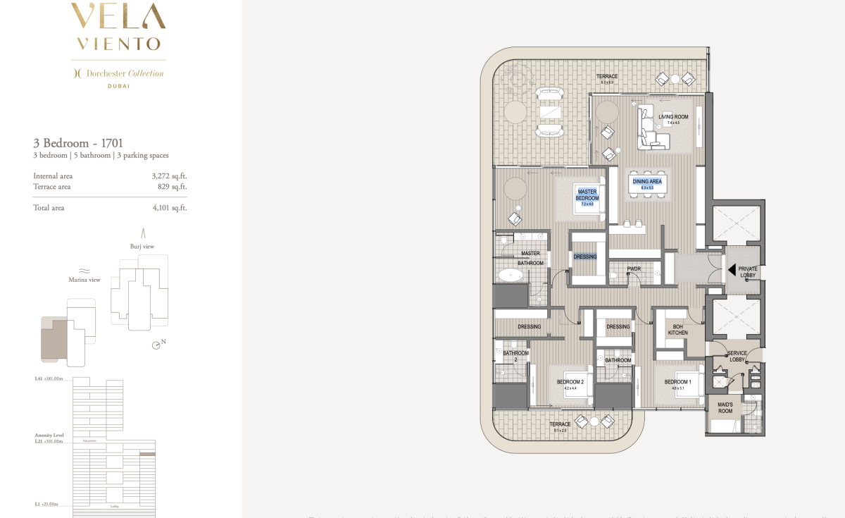 Квартира в Дубае, ОАЭ, 381 м² - фото 14