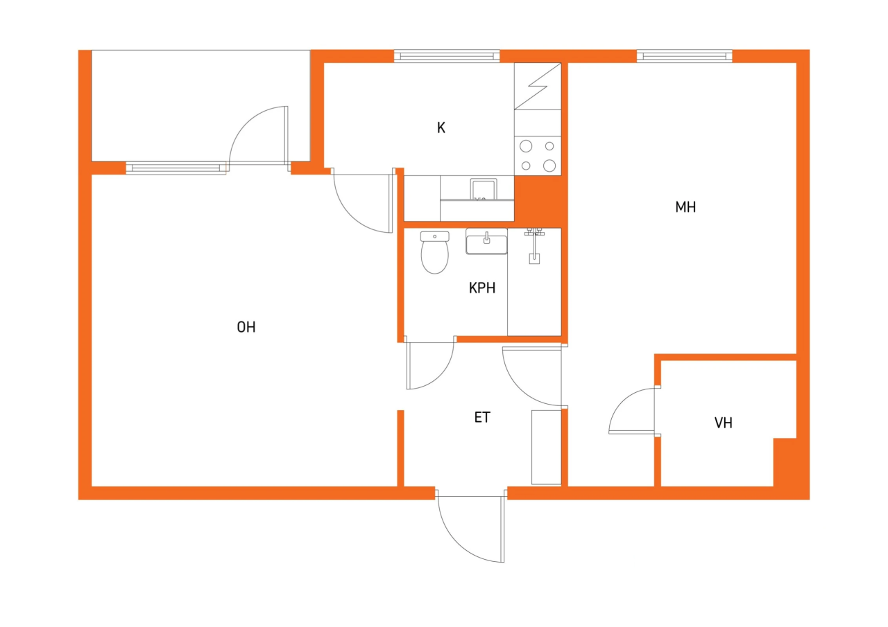 Квартира в Куусанкоски, Финляндия, 57 м² - фото 2