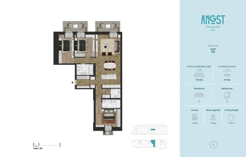 Квартира в Бордигере, Италия, 186 м² - фото 13