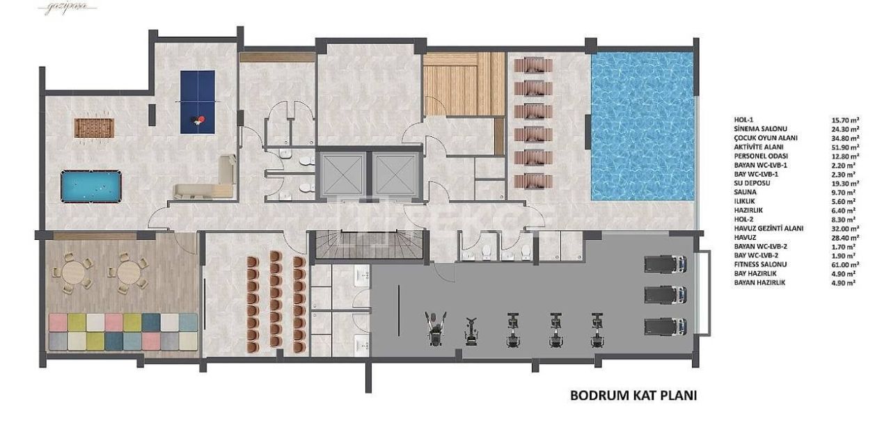 Апартаменты в Газипаше, Турция, 66 м² - фото 11