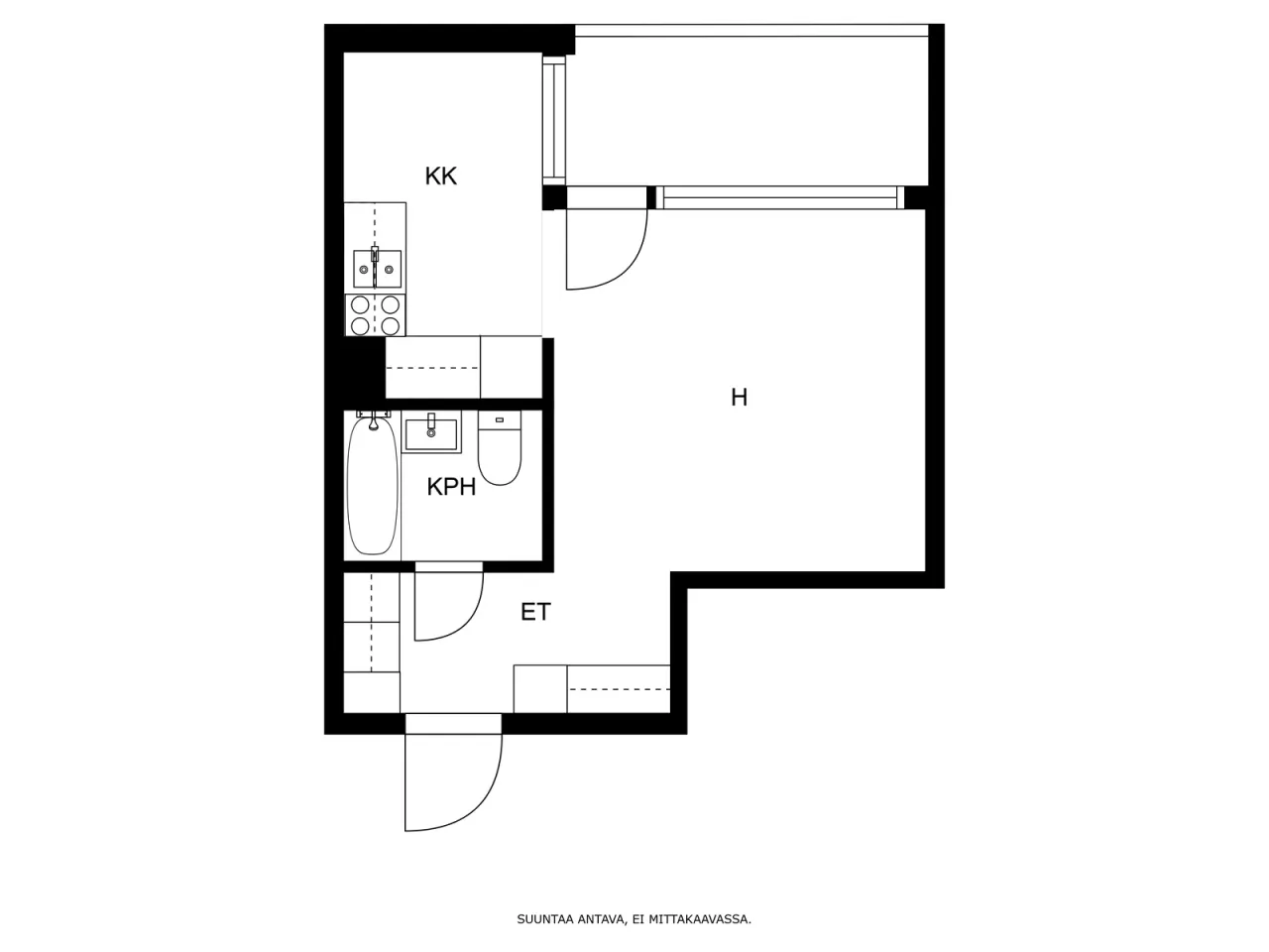 Квартира в Кеуру, Финляндия, 27 м² - фото 2