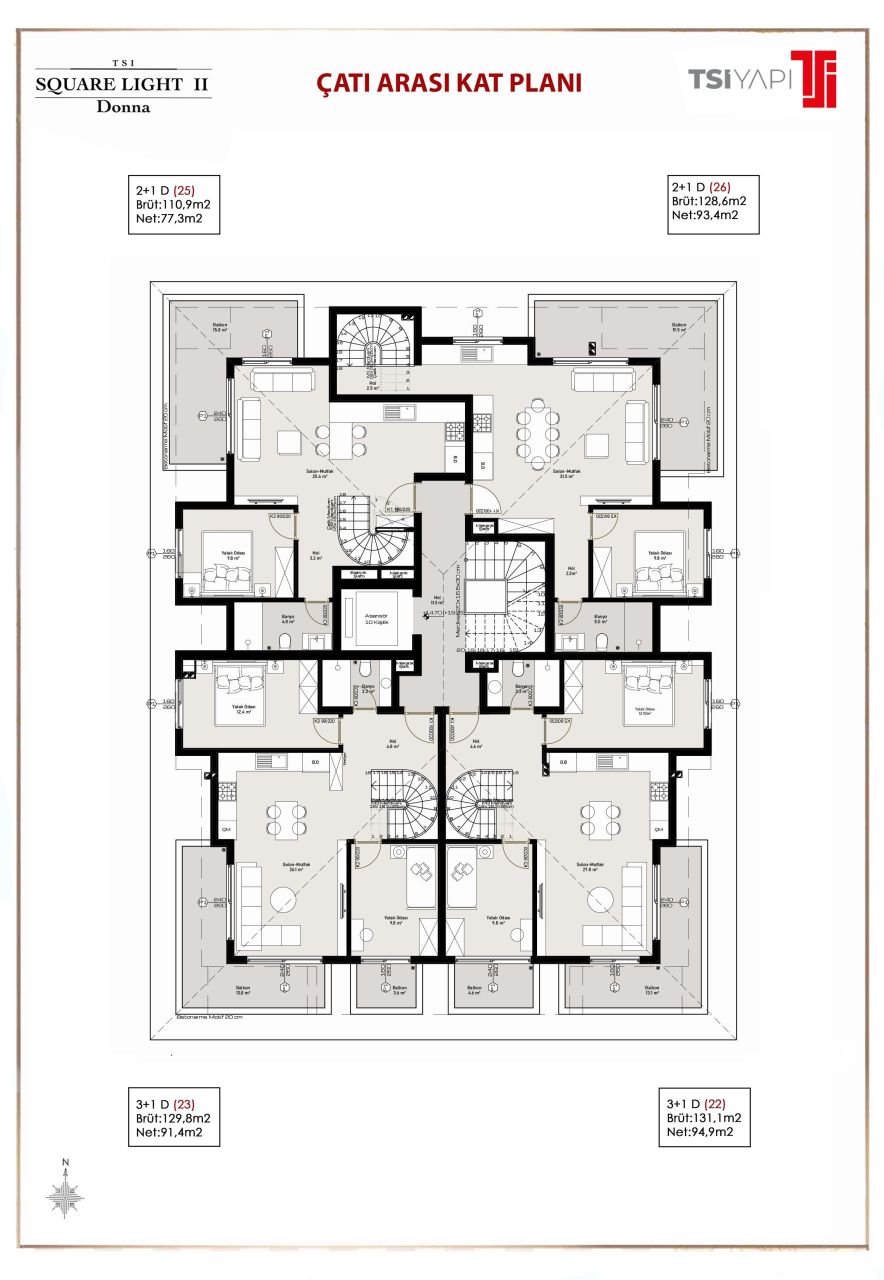 Квартира в Алании, Турция, 58 м² - фото 16