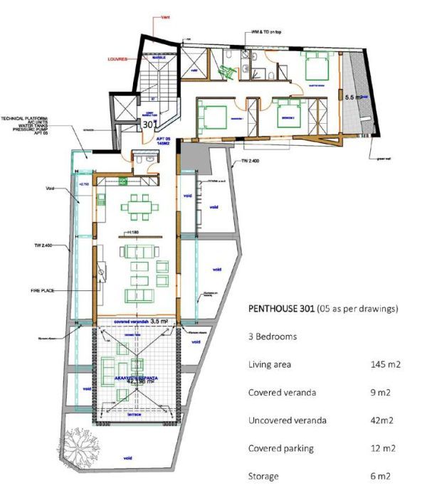 Апартаменты в Пафосе, Кипр, 82 м² - фото 13