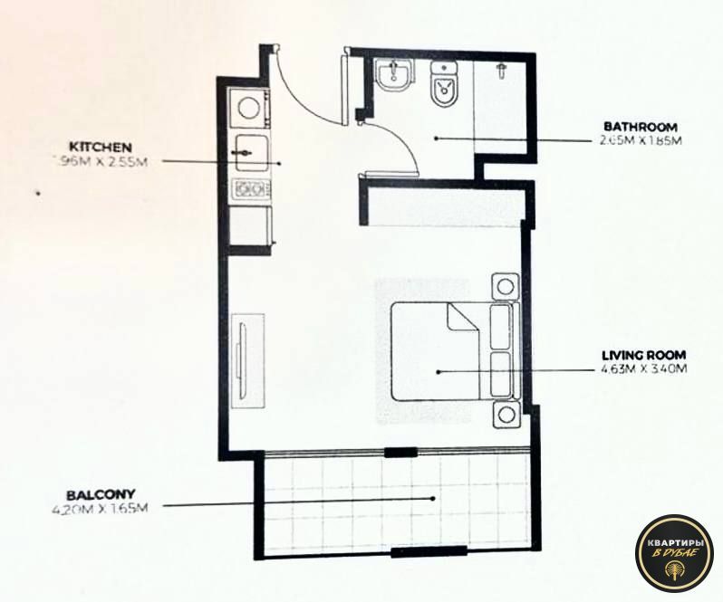 Квартира в Дубае, ОАЭ, 33 м² - фото 8