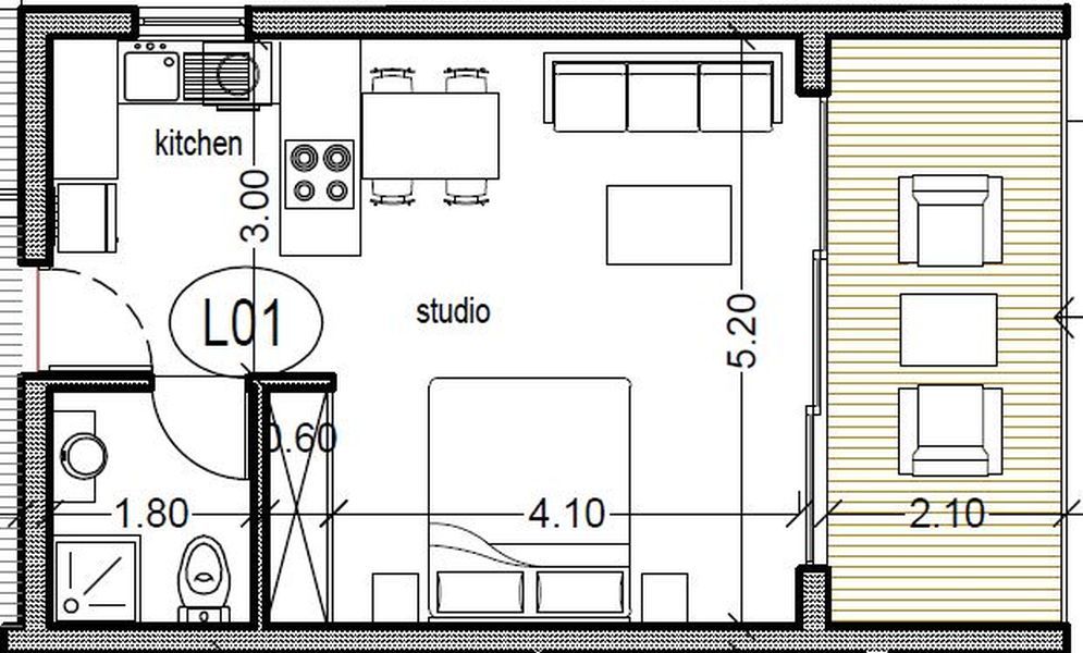 Студия в Пафосе, Кипр, 53 м² - фото 11