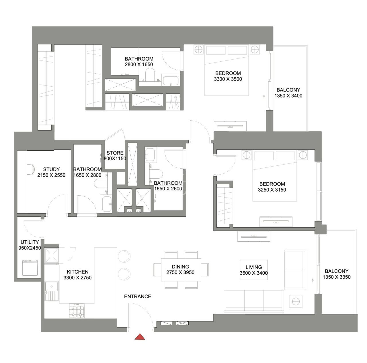 Апартаменты в Дубае, ОАЭ, 210 м² - фото 15