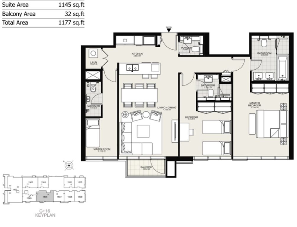 Квартира в Дубае, ОАЭ, 110 м² - фото 17