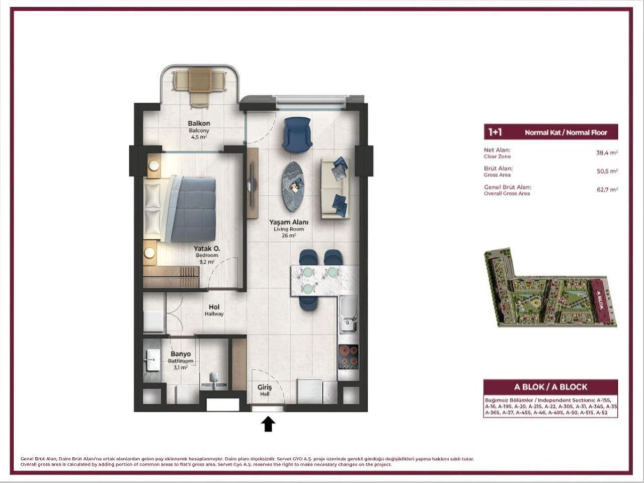 Квартира в Стамбуле, Турция, 62 м² - фото 2