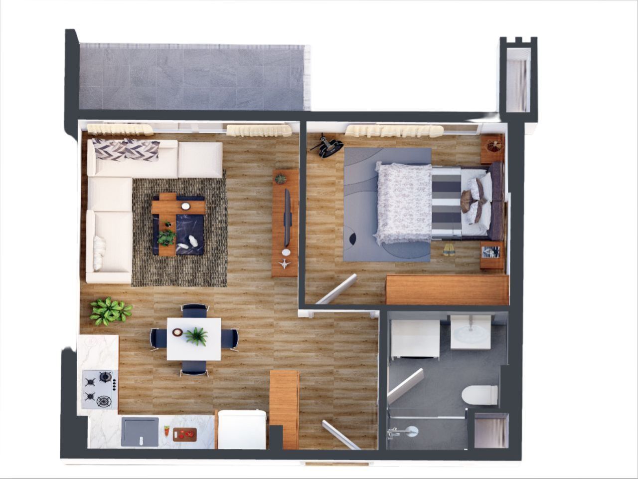 Квартира в Анталии, Турция, 67 м² - фото 6