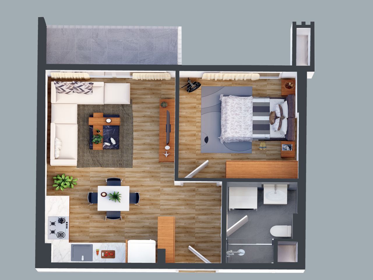 Квартира в Анталии, Турция, 67 м² - фото 7