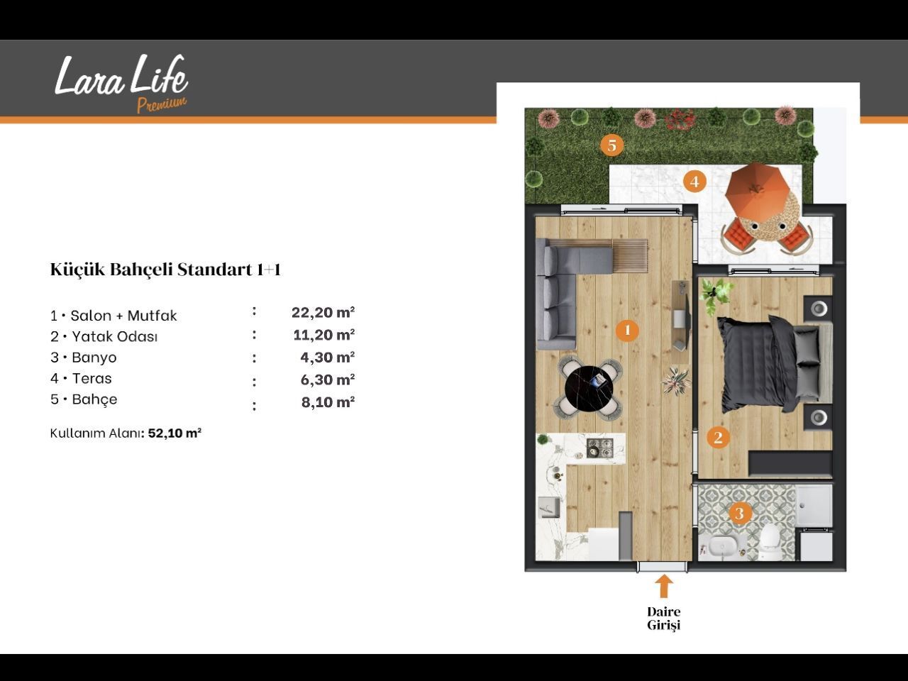 Квартира в Анталии, Турция, 50 м² - фото 7
