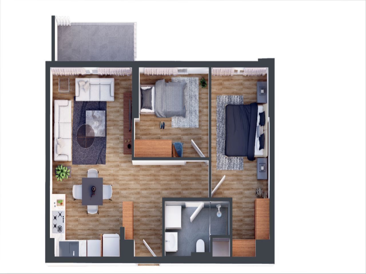 Квартира в Анталии, Турция, 67 м² - фото 8