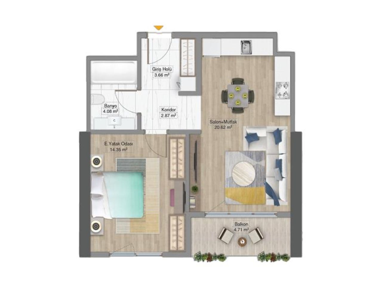 Квартира в Стамбуле, Турция, 74 м² - фото 10