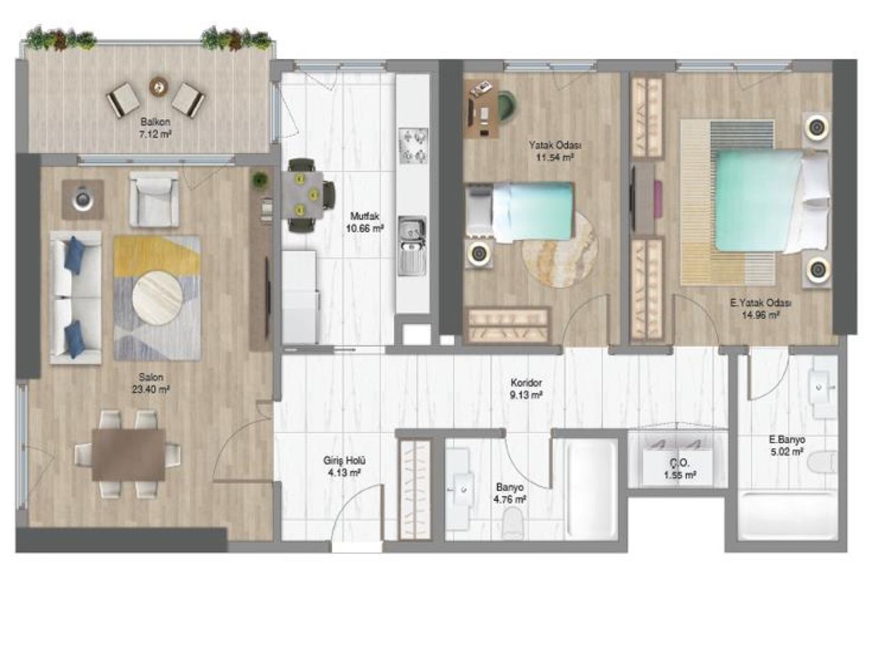 Квартира в Стамбуле, Турция, 74 м² - фото 11