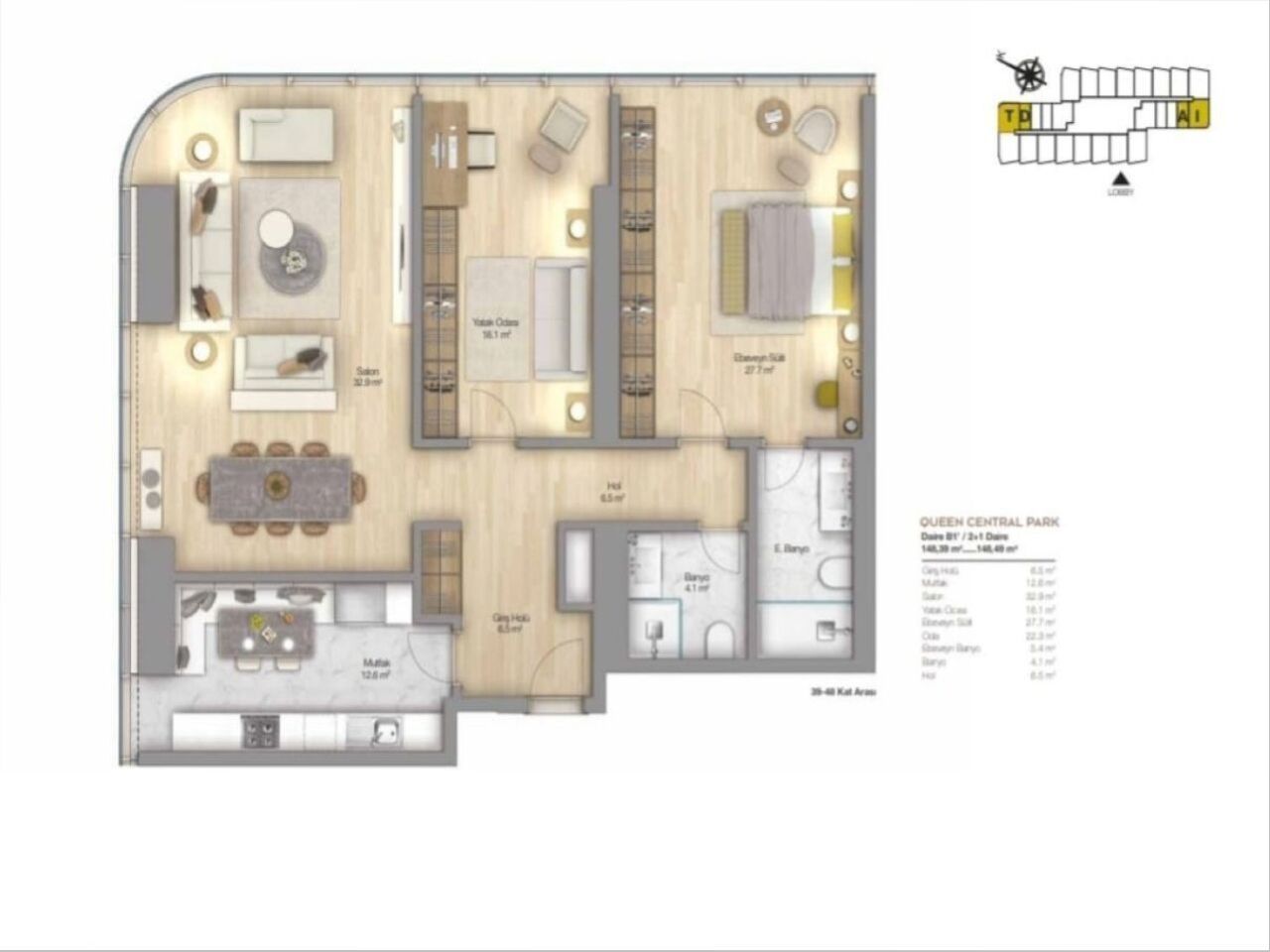 Квартира в Стамбуле, Турция, 148 м² - фото 19