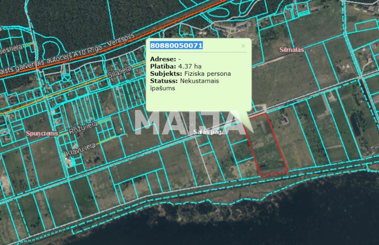 Земля Spunciems, Латвия, 43 700 м² - фото 1