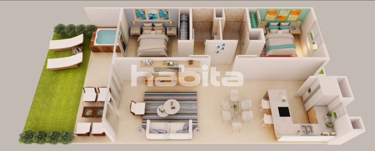 Апартаменты в Пунта-Кана, Доминиканская Республика, 99.21 м² - фото 2