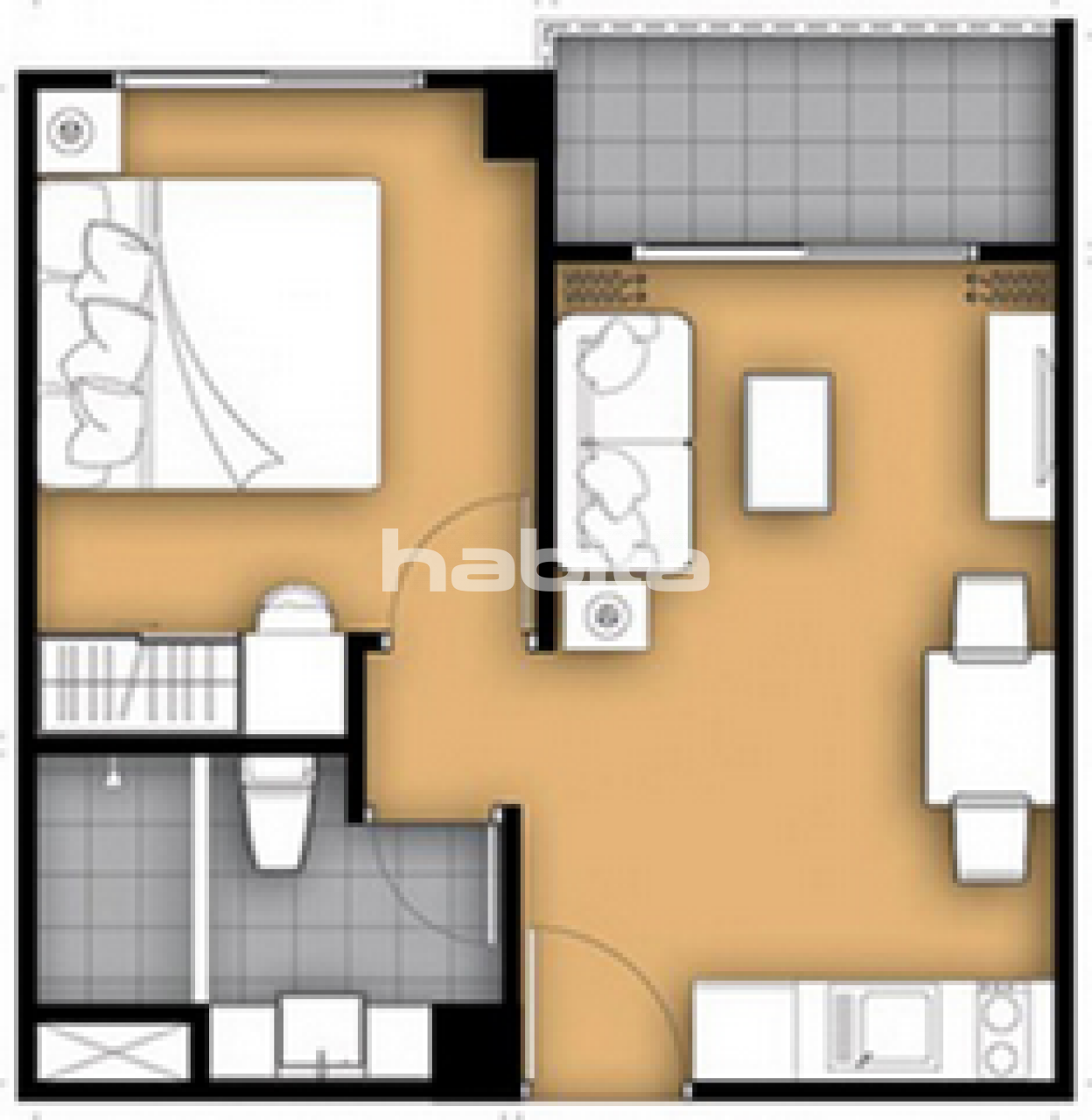 Апартаменты в Паттайе, Таиланд, 35 м² - фото 2