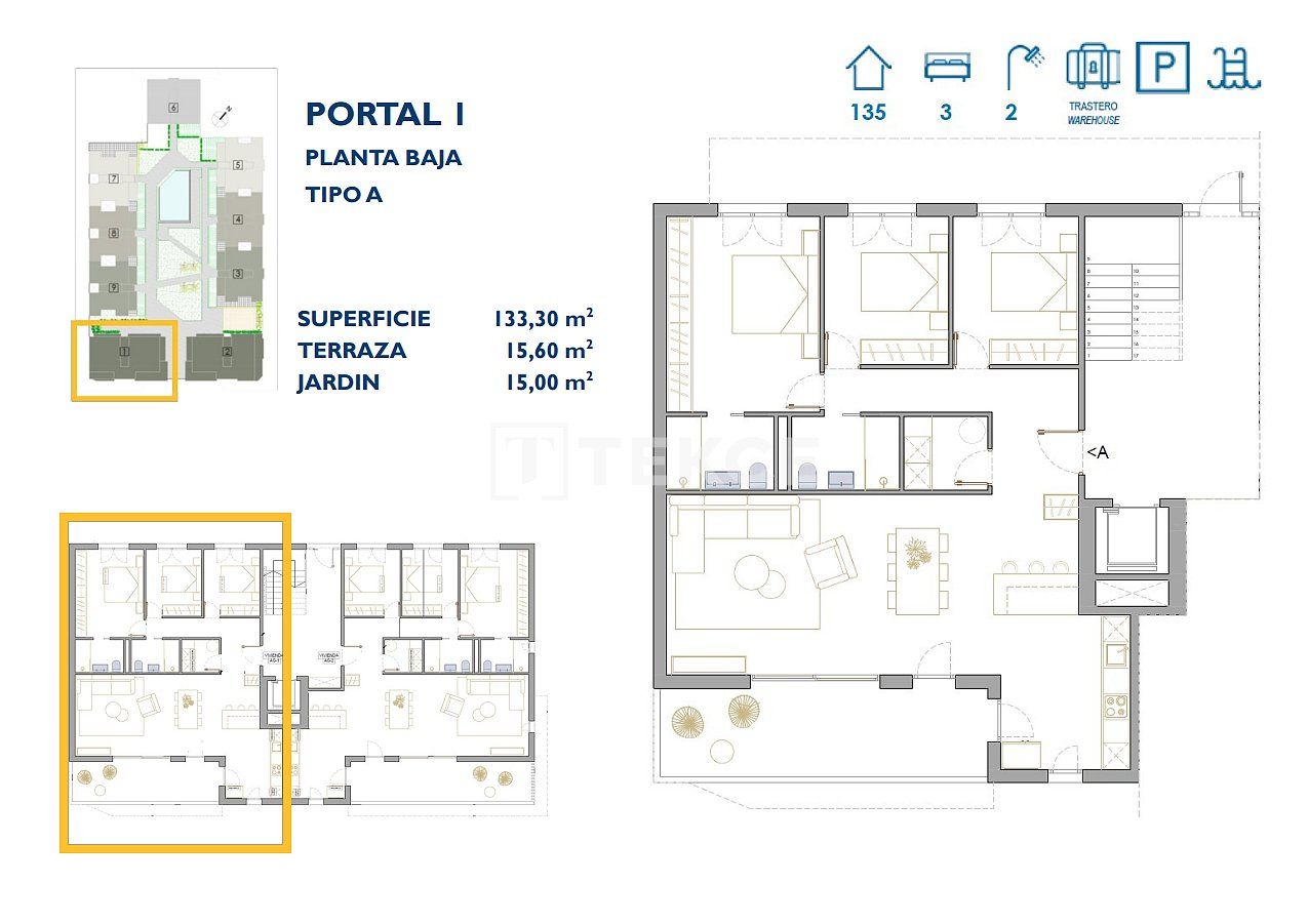 Апартаменты в Сан-Педро-дель-Пинатаре, Испания, 130 м² - фото 7