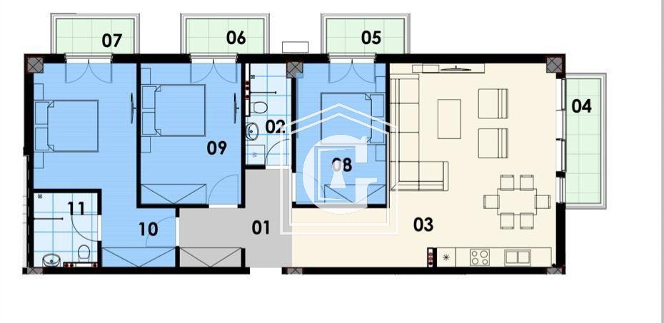 Апартаменты в Будве, Черногория, 107 м² - фото 14