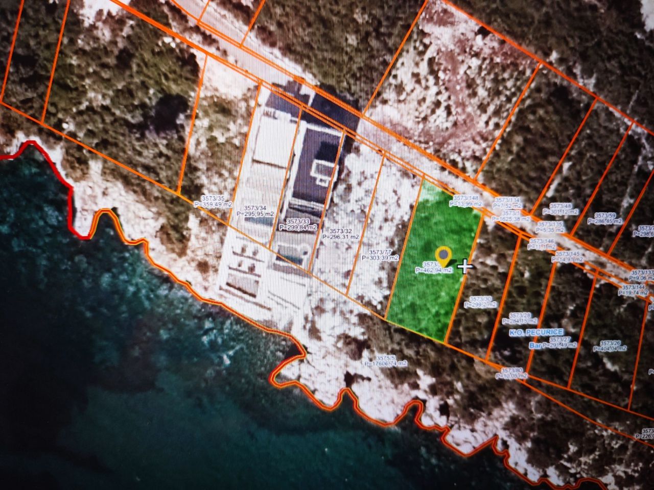 Земля в Добра Воде, Черногория, 450 м² - фото 3