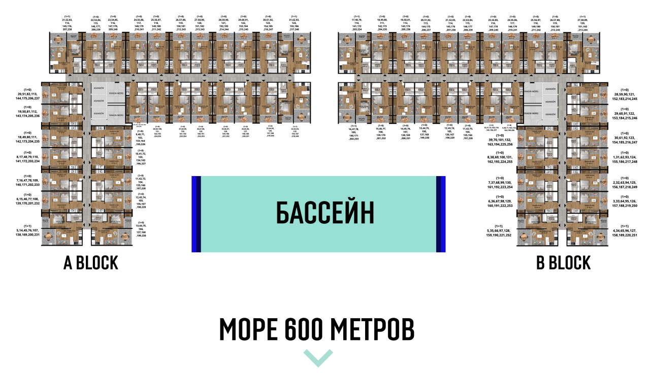Квартира в Мерсине, Турция, 39 м² - фото 14