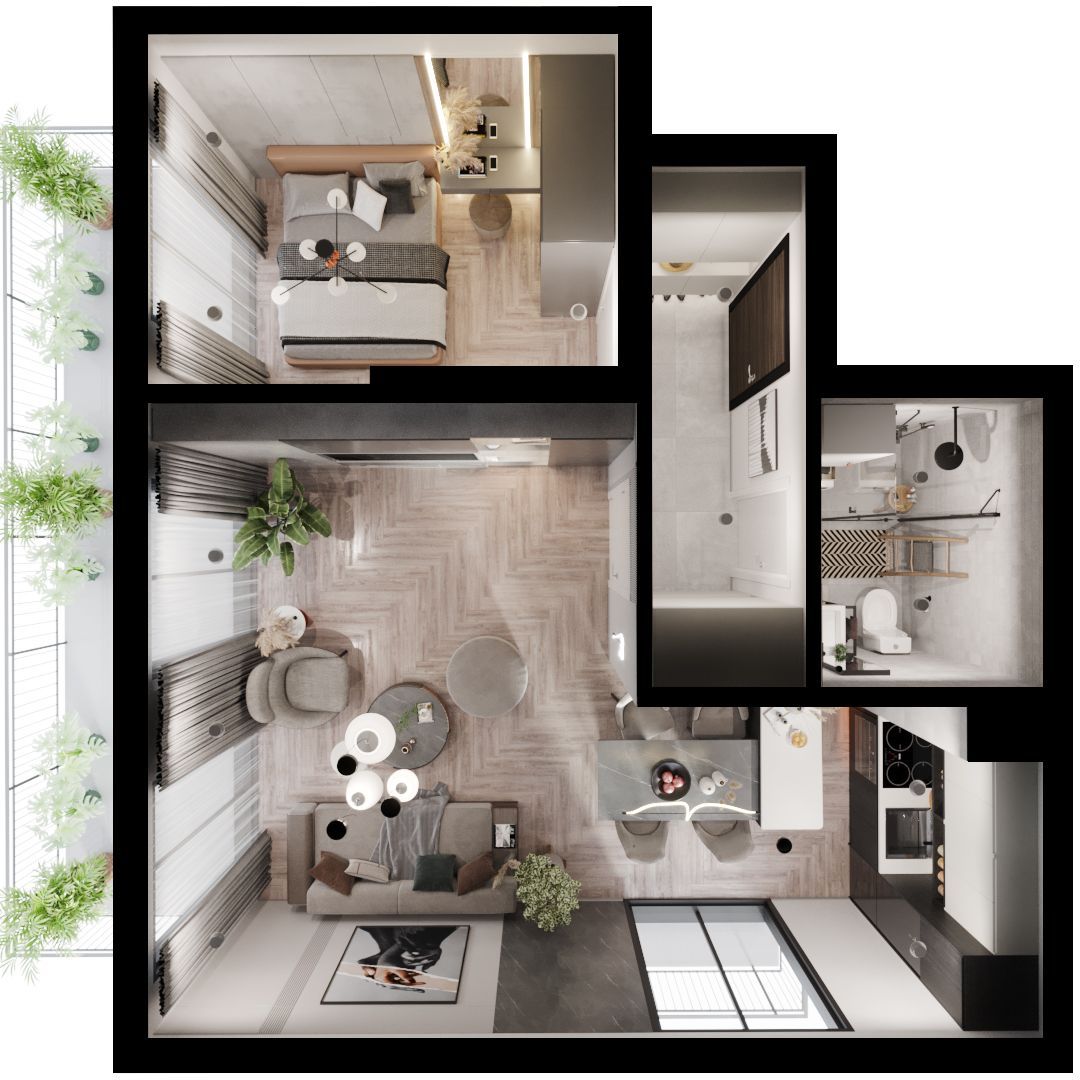 Квартира в Будве, Черногория, 34 м² - фото 7