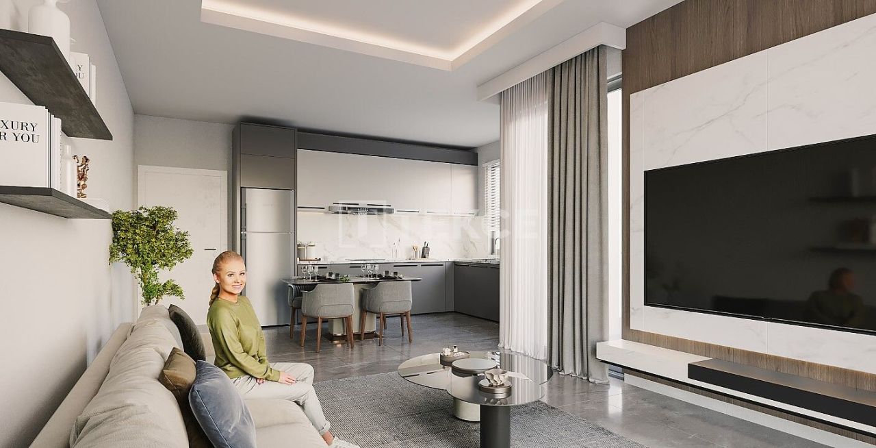 Апартаменты в Алании, Турция, 56 м² - фото 15