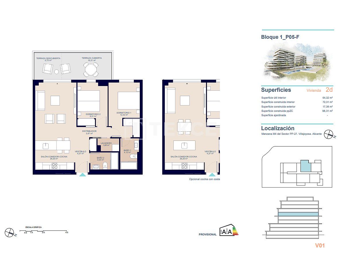 Апартаменты в Вильяхойосе, Испания, 111 м² - фото 15