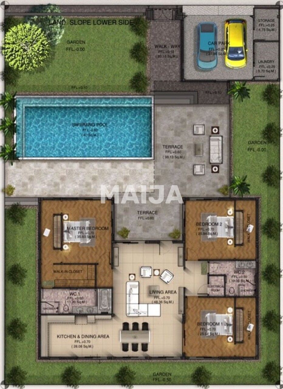 Вилла Bang Lamung, Таиланд, 225 м² - фото 2