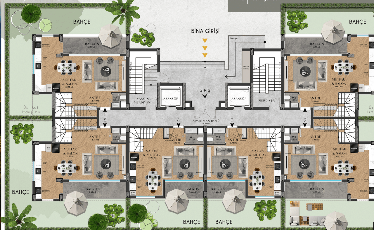 Квартира в Анталии, Турция, 50 м² - фото 2