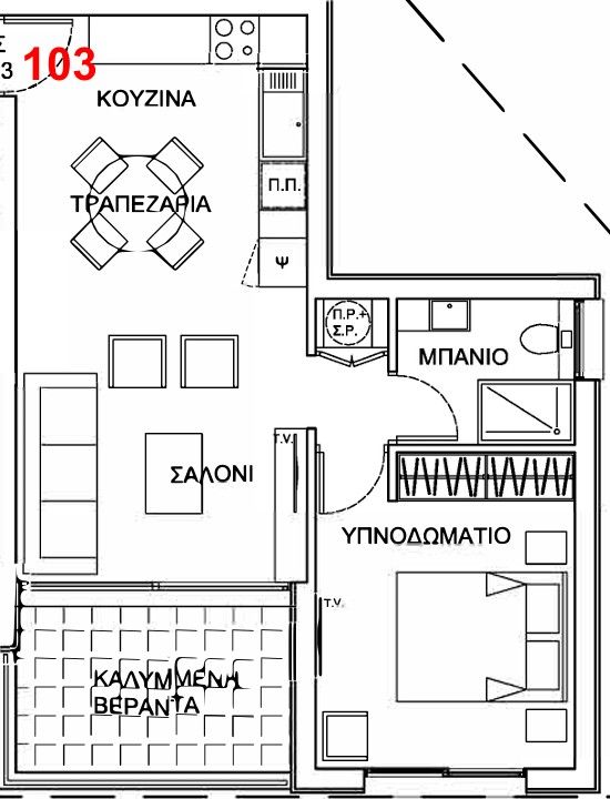 Апартаменты в Лимасоле, Кипр, 58 м² - фото 1