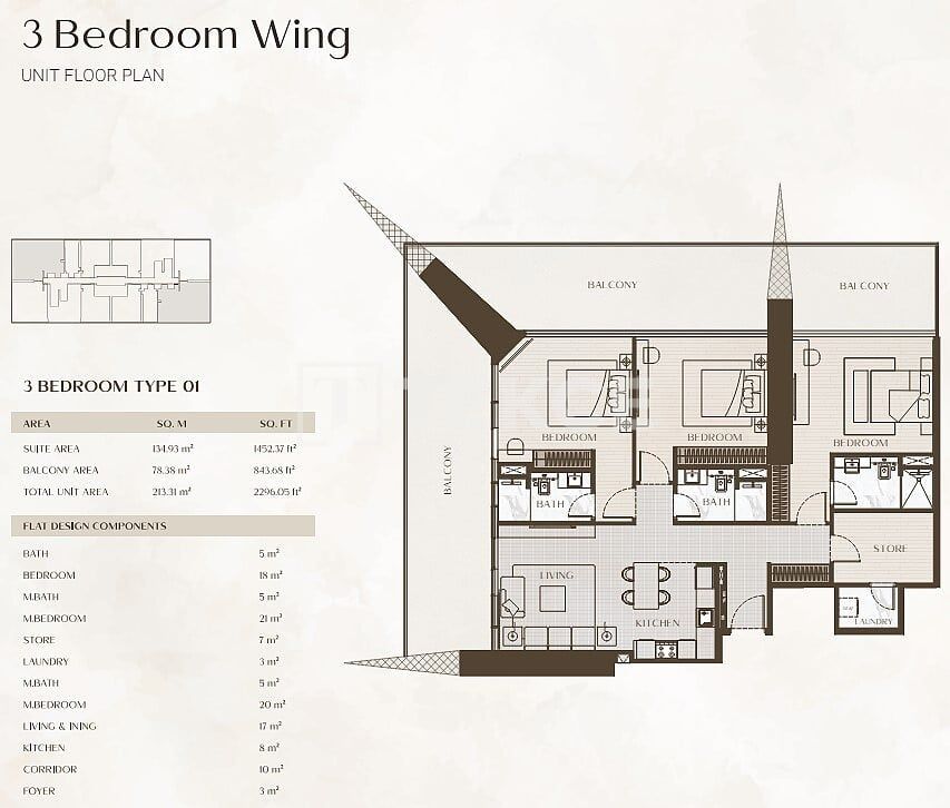 Апартаменты Бизнес-Бэй, ОАЭ, 146 м² - фото 13