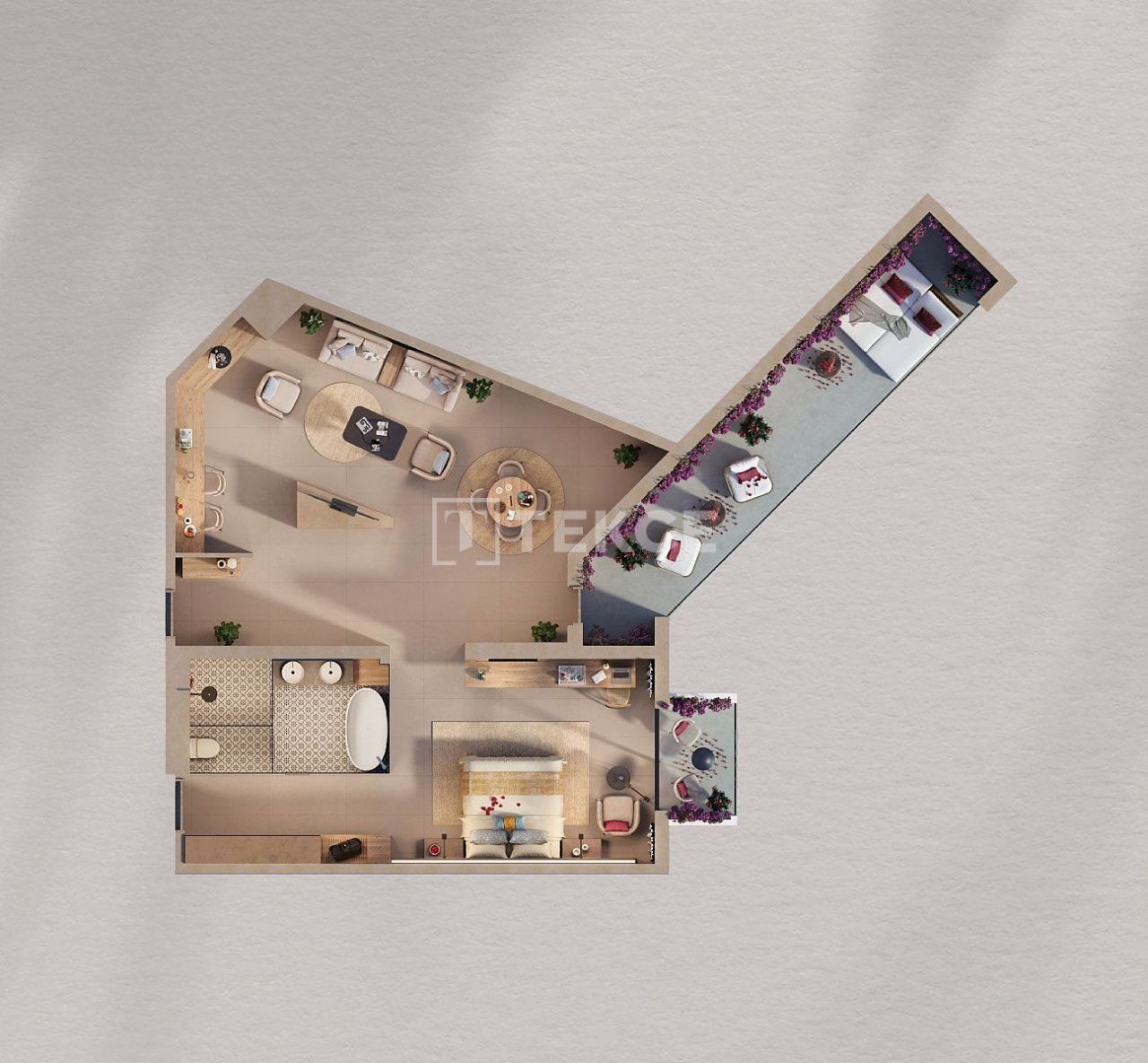 Отель, гостиница Острова Мир, ОАЭ, 57 м² - фото 14