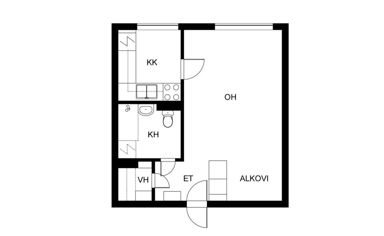 Квартира в Пори, Финляндия, 34 м² - фото 2