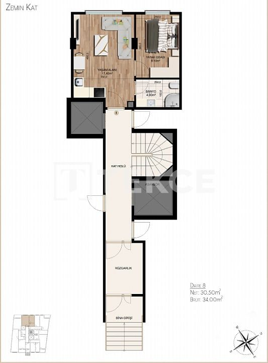 Пентхаус в Стамбуле, Турция, 66 м² - фото 1