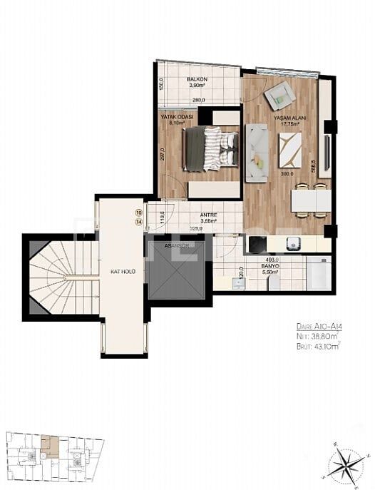 Пентхаус в Стамбуле, Турция, 75 м² - фото 4