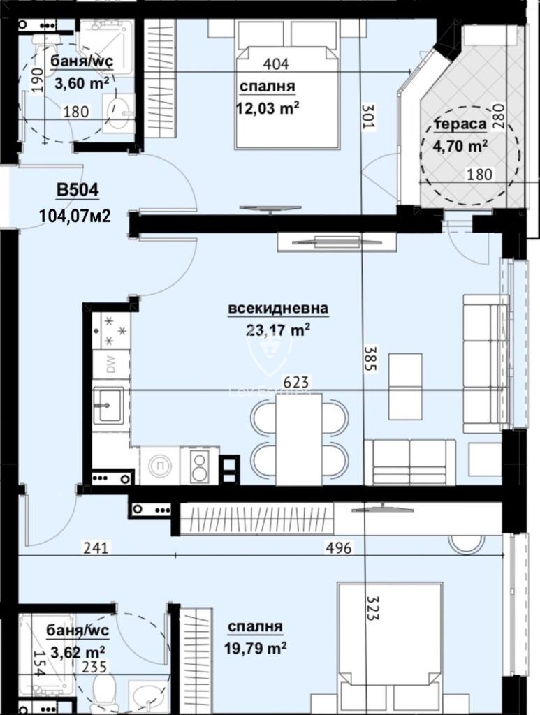 Квартира в Бургасе, Болгария, 104 м² - фото 1