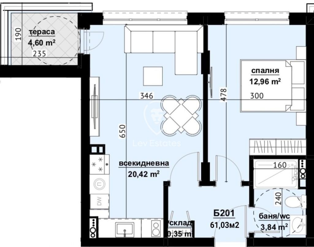 Квартира в Бургасе, Болгария, 61 м² - фото 1