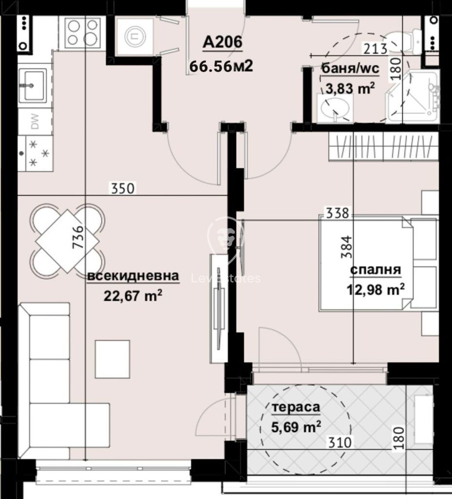 Квартира в Бургасе, Болгария, 67 м² - фото 1