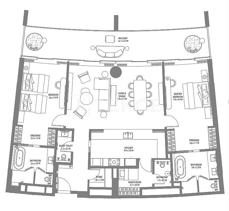 Апартаменты Аль-Рифаах, ОАЭ, 110 м² - фото 18