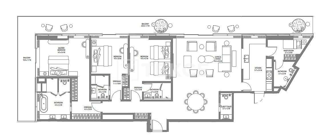 Апартаменты Аль-Рифаах, ОАЭ, 267 м² - фото 19