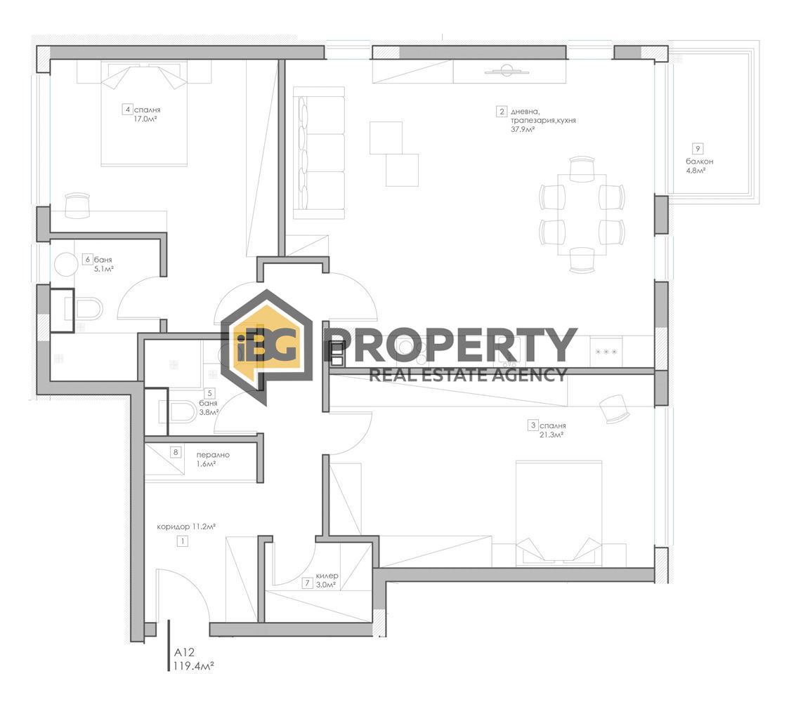 Апартаменты в Святых Константине и Елене, Болгария, 137 м² - фото 5
