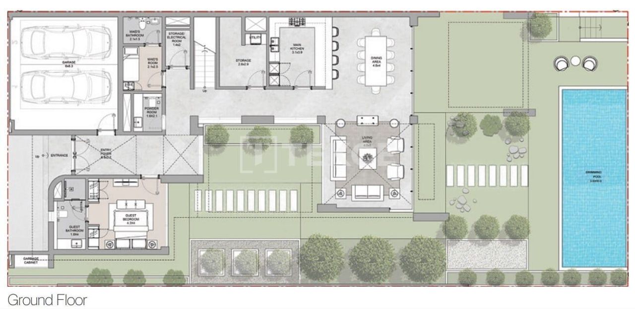 Вилла Остров Синия, ОАЭ, 1 450 м² - фото 14