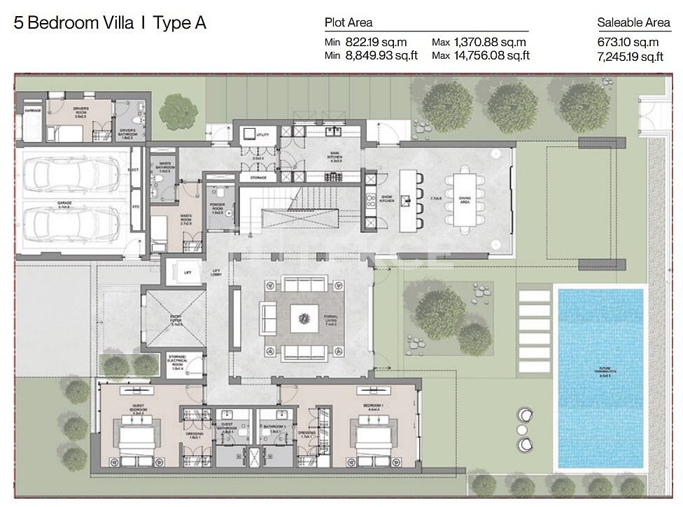 Вилла Остров Синия, ОАЭ, 535 м² - фото 17
