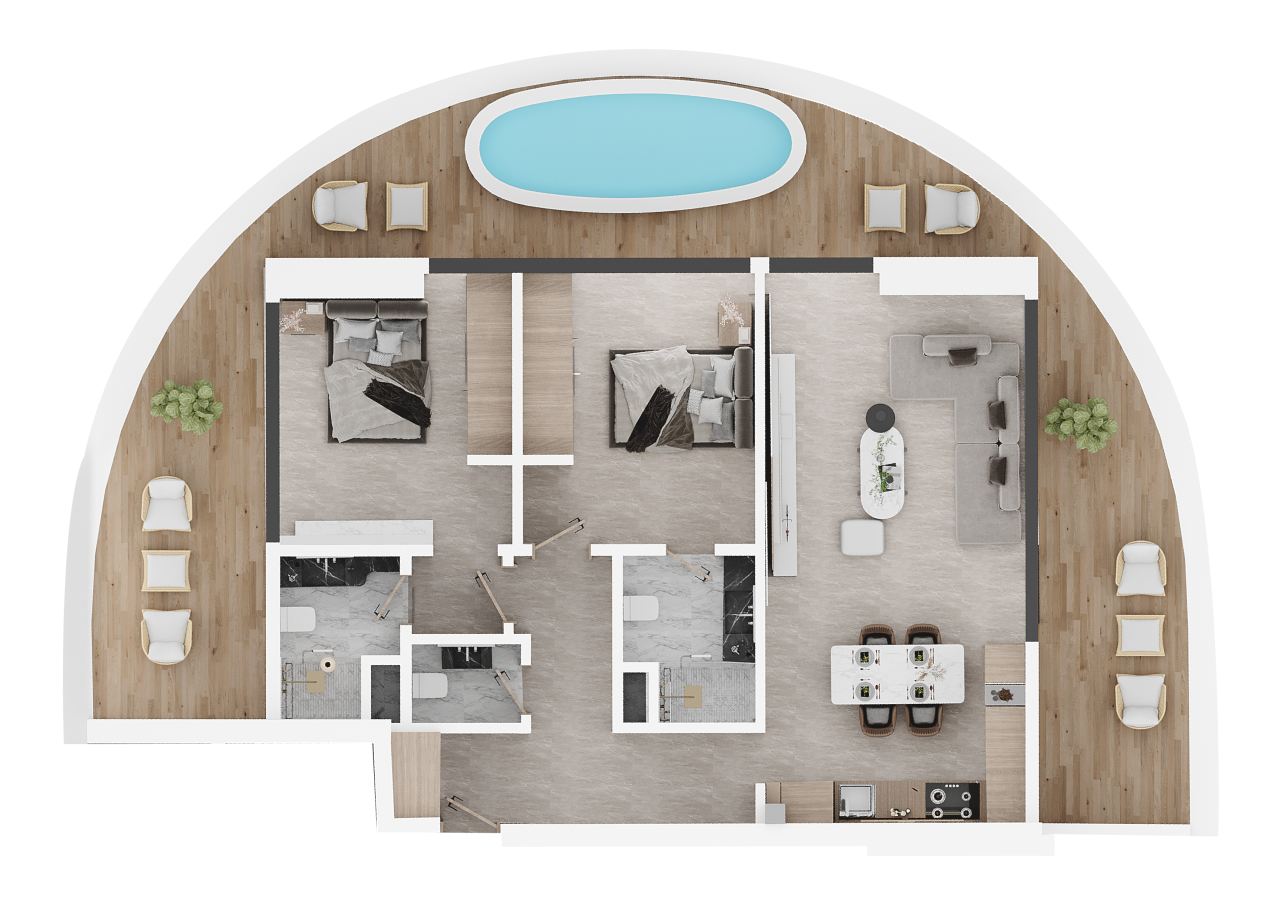 Квартира в Дубае, ОАЭ, 159.33 м² - фото 13