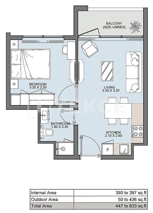 Апартаменты Аль-Сатва, ОАЭ, 63 м² - фото 10