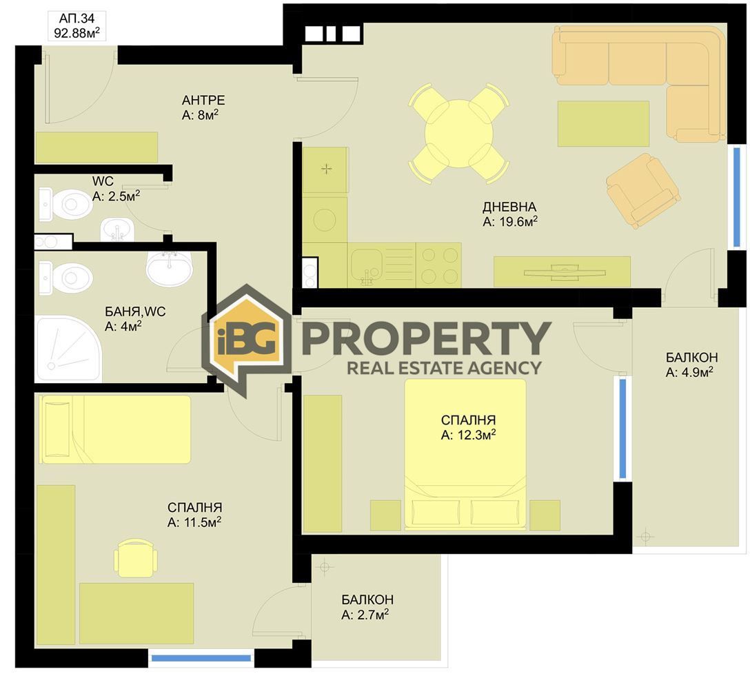 Апартаменты в Варне, Болгария, 93 м² - фото 3