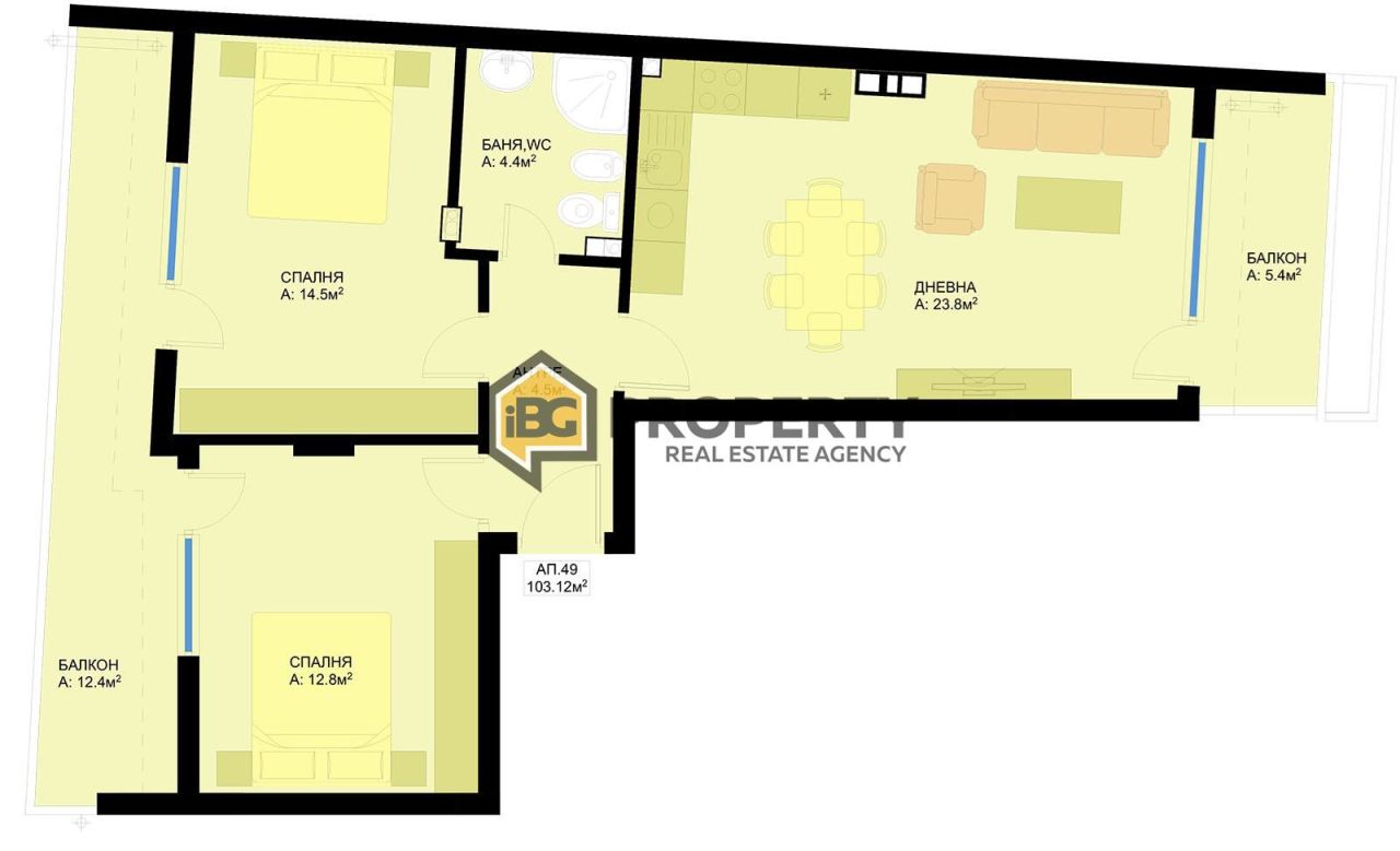 Апартаменты в Варне, Болгария, 103 м² - фото 3